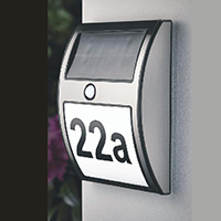 LED Solar Outdoor House Number Lamp